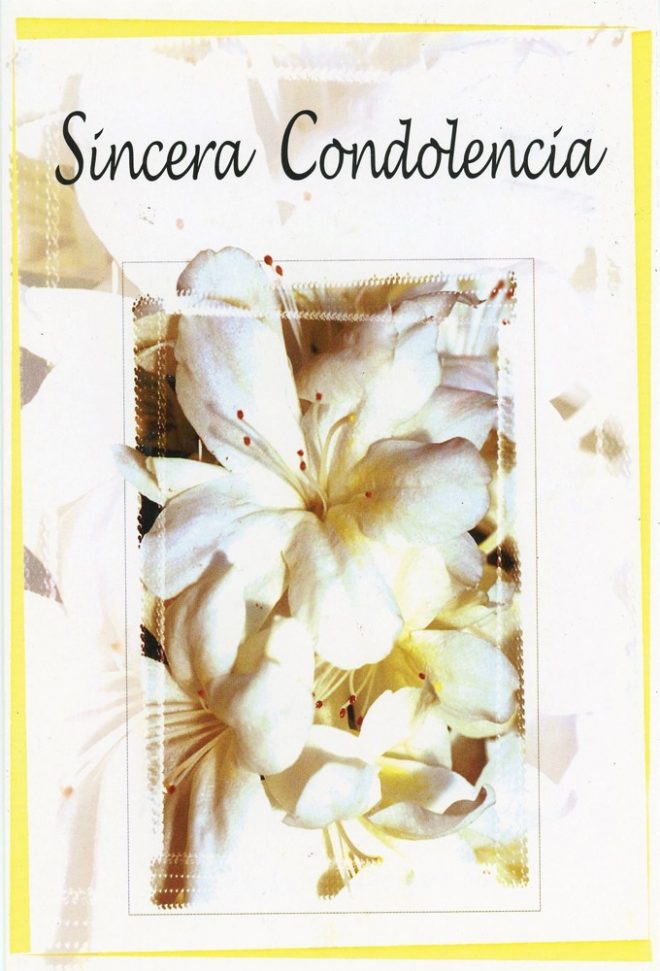 Sympathy Cards Spanish SY1005 9 Aibani s